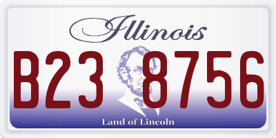 IL license plate B238756