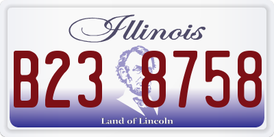 IL license plate B238758