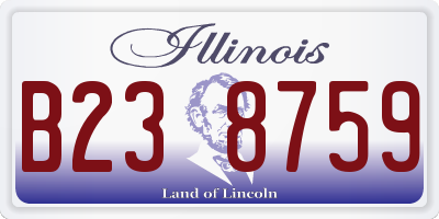 IL license plate B238759