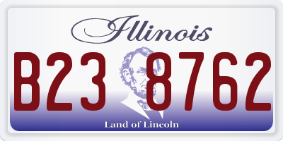 IL license plate B238762