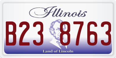 IL license plate B238763
