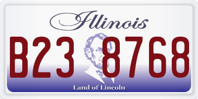 IL license plate B238768