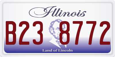 IL license plate B238772