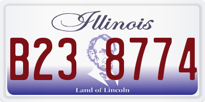 IL license plate B238774