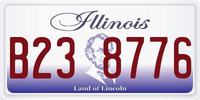 IL license plate B238776