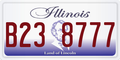IL license plate B238777