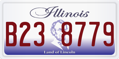 IL license plate B238779