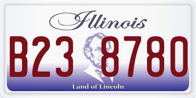 IL license plate B238780