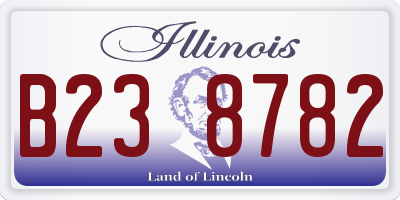 IL license plate B238782