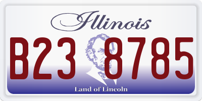 IL license plate B238785