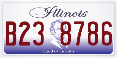 IL license plate B238786