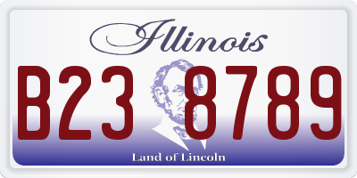 IL license plate B238789