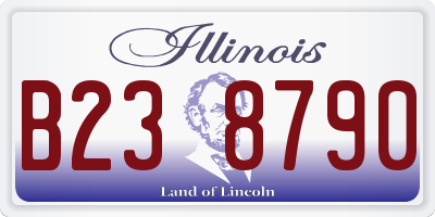 IL license plate B238790