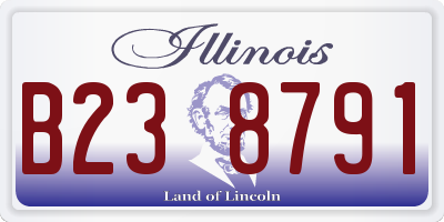 IL license plate B238791
