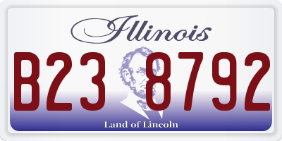 IL license plate B238792