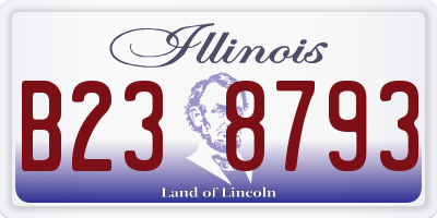 IL license plate B238793