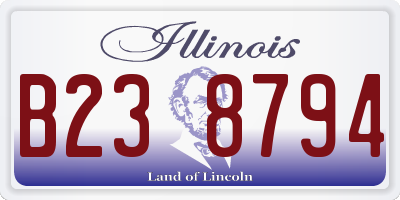 IL license plate B238794