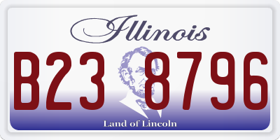IL license plate B238796