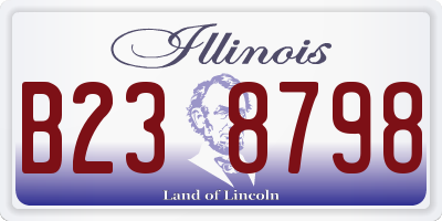 IL license plate B238798