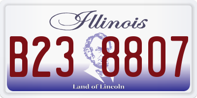 IL license plate B238807