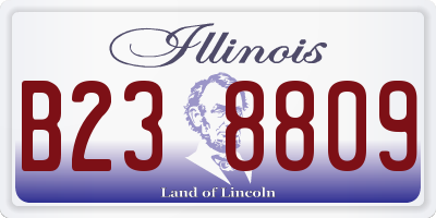 IL license plate B238809