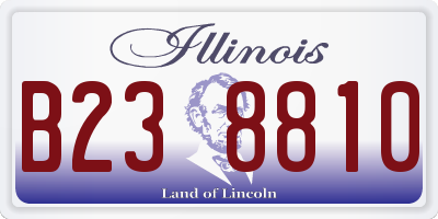 IL license plate B238810