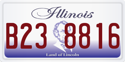 IL license plate B238816