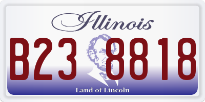 IL license plate B238818