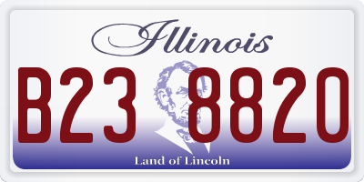 IL license plate B238820
