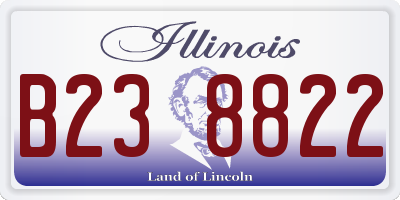 IL license plate B238822