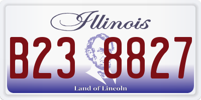 IL license plate B238827