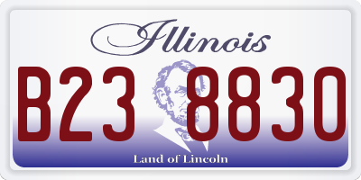 IL license plate B238830