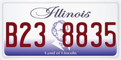 IL license plate B238835
