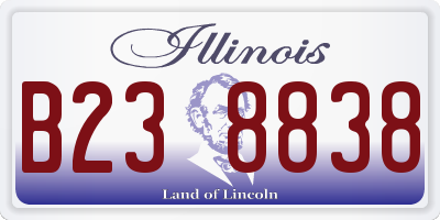IL license plate B238838