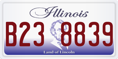 IL license plate B238839