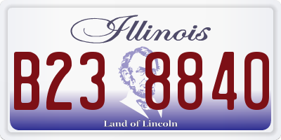 IL license plate B238840