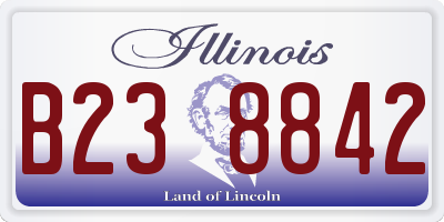 IL license plate B238842