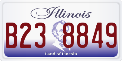 IL license plate B238849