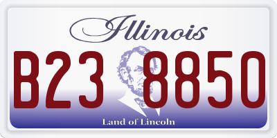 IL license plate B238850
