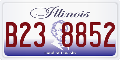 IL license plate B238852
