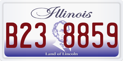 IL license plate B238859
