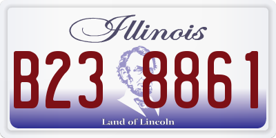 IL license plate B238861