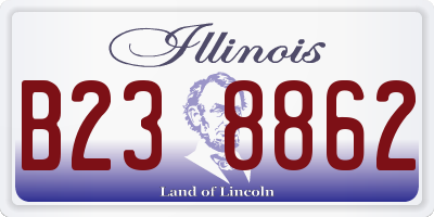 IL license plate B238862