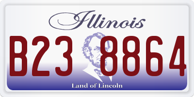 IL license plate B238864