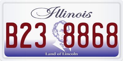 IL license plate B238868