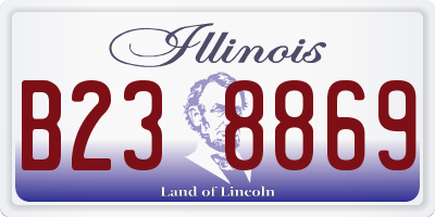 IL license plate B238869