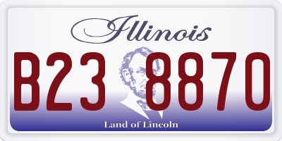 IL license plate B238870