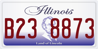 IL license plate B238873