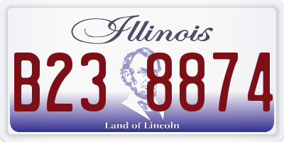IL license plate B238874