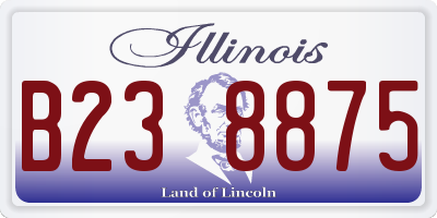 IL license plate B238875